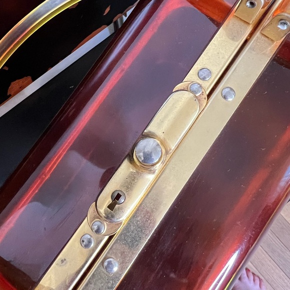 Tortoise Shell Lucite Purse Made in France 70s - Picture 6 of 7